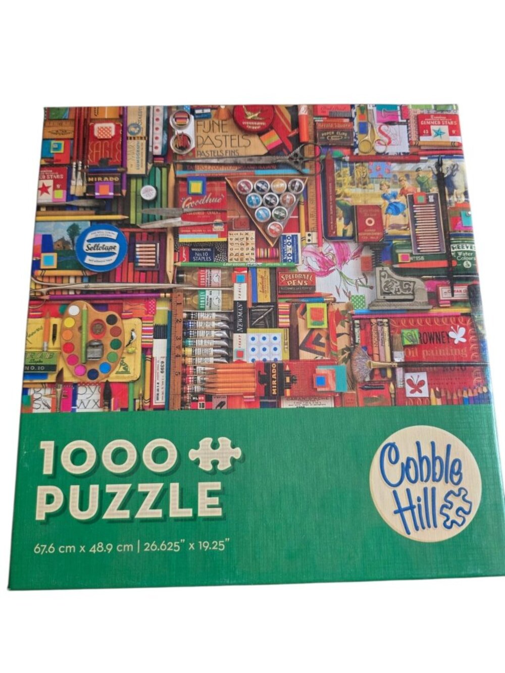 Cobble Hill 1000 Piece Jigsaw Puzzle Vintage Art Supplies item 57197